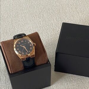 MICHAEL KORS Black Dial Rose Gold Unisex Watch MK-2358